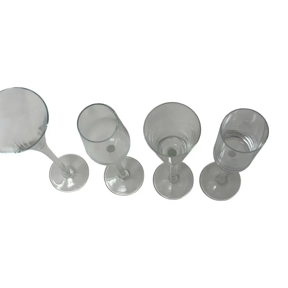 Calvin Klein Home Cooper Cordial Set of 4 Crystal Glasses Made In Poland